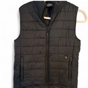 Men's Black Quilted Vest